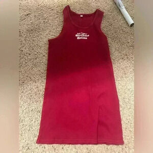 biker tank top size medium red